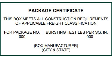 Corrugated Board Combination Chart