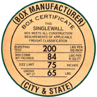 Box manufacturer certificate circular