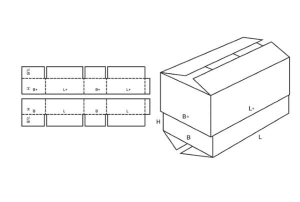 Full Telescope Half Slotted Container Full Telescope Half Slotted Container 0320 Manufacturer in Wisconsin