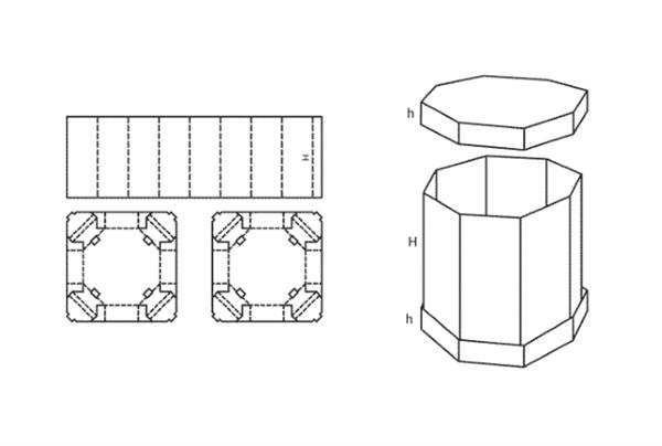 Octagonal Double Cover Container 0351 Manufacturer in Wisconsin