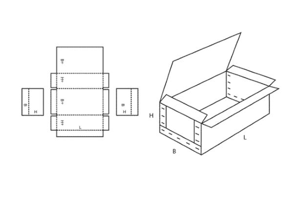 Bliss Style Container W/ End Flaps Bliss Style W/ End Flaps Container 0601A Box Manufacturer in Wisconsin